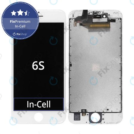 Apple iPhone 6S - LCD Kijelző + Érintőüveg + Keret (White) In-Cell FixPremium