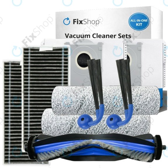 Pótalkatrész készletEcovacs Deebot X9 Pro Omni (1x Főkefe, 2x Szűrő, 2x Oldalkefe, 2x Felmosórongy, 2x Porzsák)