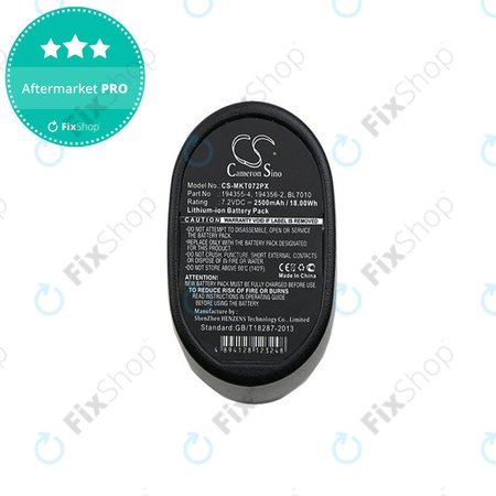 Akkumulátor Makita CL070, CL072, DF010, TD020, TD021, TD022, 2500mAh, Li-Ion, 7.2V, 194355-4, HQ