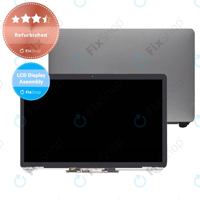 Apple MacBook Air 13" A1932 (2018) - LCD Kijelző + Előlapi Üveg + Fedőlap (Space Gray) Refurbished