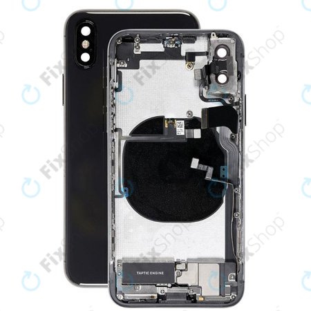 Apple iPhone X - Hátsó Ház Apró Alkatrészekkel (Space Gray)
