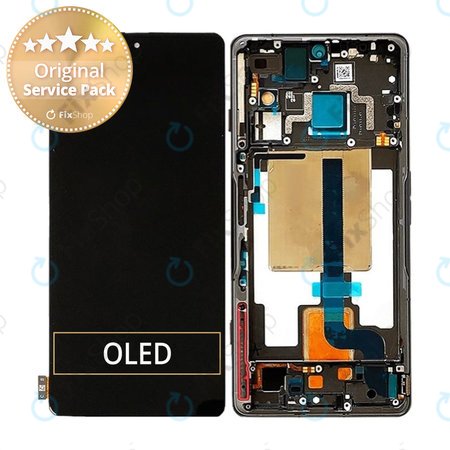 Xiaomi Poco F4 GT 21121210G - LCD Kijelző + Érintőüveg + Keret (Stealth Black) - 5600090L1000 Genuine Service Pack