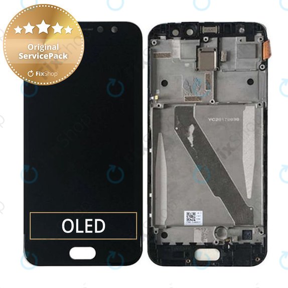 Asus Zenfone 4 Selfie Pro ZD552KL - LCD Kijelző + Érintőüveg + Keret (Deepsea Black) - 90AZ01M7-R20010, 90AZ01M7-R20011 Genuine Service Pack