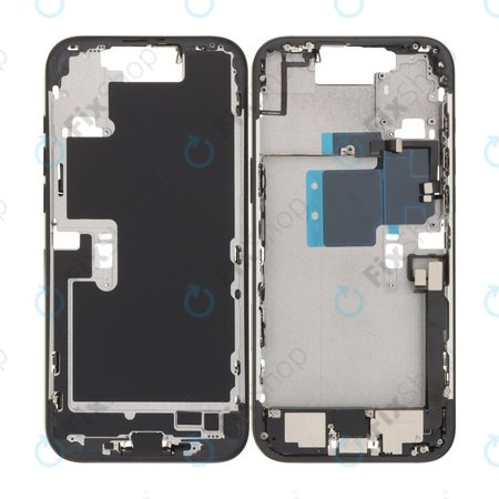 Apple iPhone 16 Pro Max - Középső Keret + Bekapcsoló-, Hangerő- és Kamera Gombok (Black Titanium)