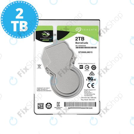 Seagate BarraCuda - HDD 2.5" 2TB (5400RPM, Cache 128MB, SATA) - ST2000LM015