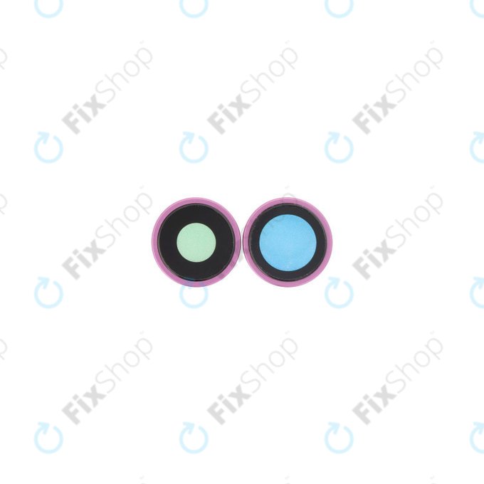 Apple iPhone 16, 16 Plus - Hátlapi Kamera Lencse Kerettel (Pink) - 2db