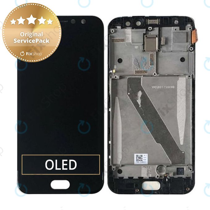 Asus Zenfone 4 Selfie Pro ZD552KL - LCD Kijelző + Érintőüveg + Keret (Deepsea Black) - 90AZ01M7-R20010, 90AZ01M7-R20011 Genuine Service Pack