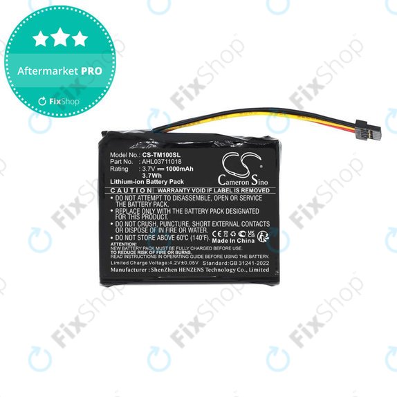 Akkumulátor TomTom GO 1000 Live, 1005, 2050, 1000mAh, Li-Ion, 3.7V, AHL03711018, HQ