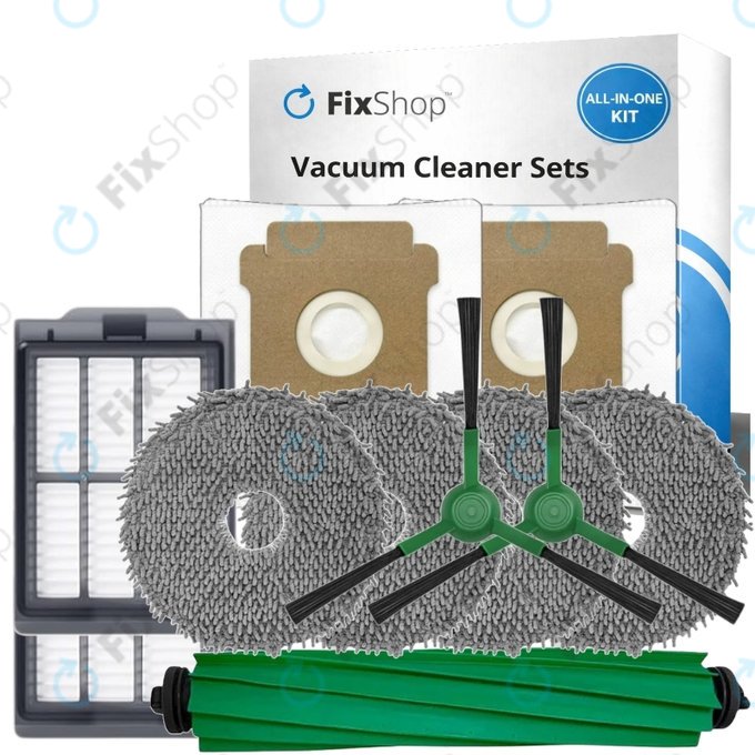 Pótalkatrész készletiRobot Roomba Plus 405 Combo, 505 Combo (1x Főkefe, 2x Szűrő, 2x Oldalkefe, 4x Felmosórongy, 2x Porzsák)