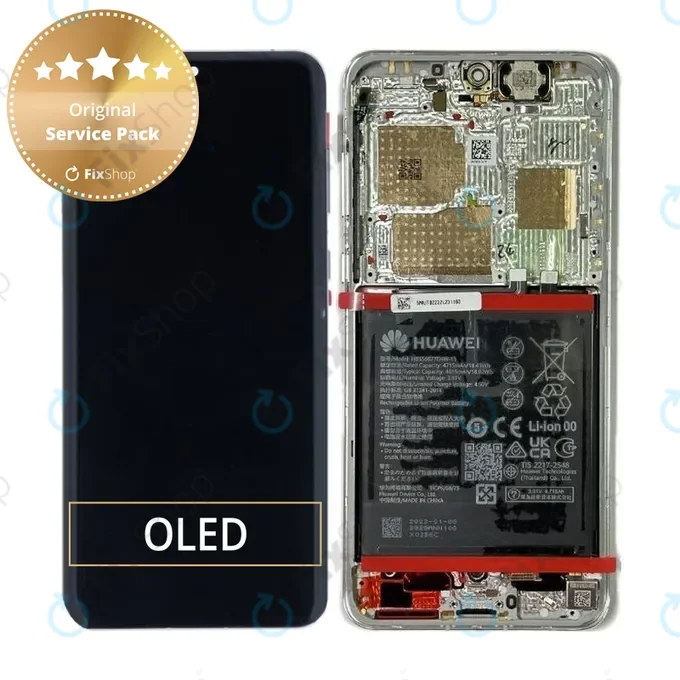 Huawei P60 Pro - LCD Kijelző + Érintőüveg + Keret + Akkumulátor - 02355MUT Genuine Service Pack