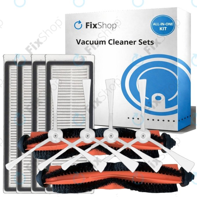 Pótalkatrész készletXiaomi Mi Robot Vacuum Mop Essential (Mijia G1) (2x Főkefe, 4x Szűrő, 4x Oldalkefe)