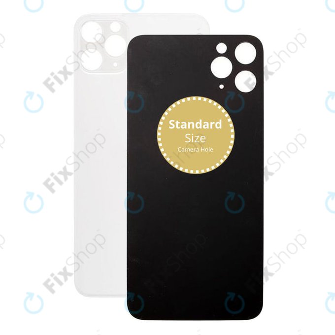 Apple iPhone 11 Pro Max - Hátsó Ház Üveg (Silver)
