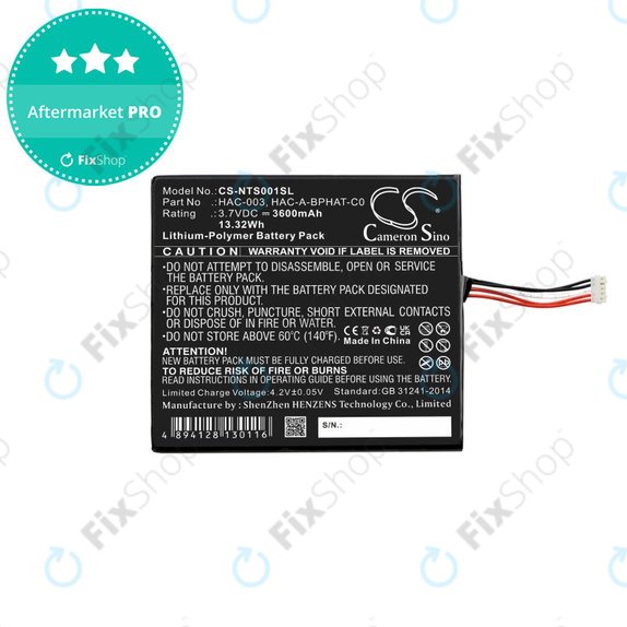 Nintendo Switch - Akkumulátor HAC-003 3600mAh HQ