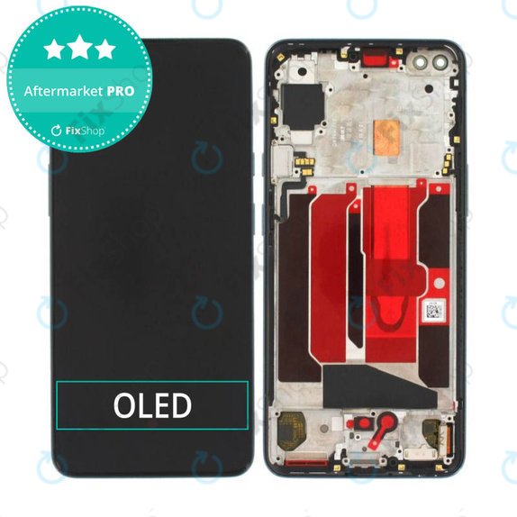 OnePlus Nord - LCD Kijelző + Érintőüveg + Keret (Gray Onyx) OLED