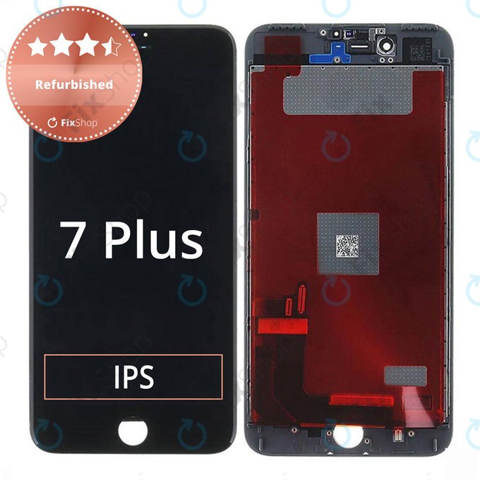 Apple iPhone 7 Plus - LCD Kijelző + Érintőüveg + Keret (Black) Refurbished