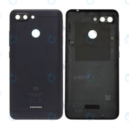 Xiaomi Redmi 6 - Akkumulátor Fedőlap (Black)