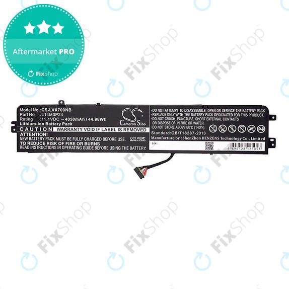 Akkumulátor Lenovo Ideapad 700, Legion Y520, R720, 4050mAh, Li-Ion, 11.1V, L14M3P24, HQ