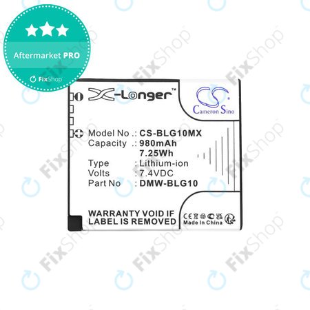 Akkumulátor Leica D-Lux Type 109, Panasonic Lumix DMC-GF3, GX7, LX100, 980mAh, Li-Ion, 7.4V, DMW-BLG10, HQ