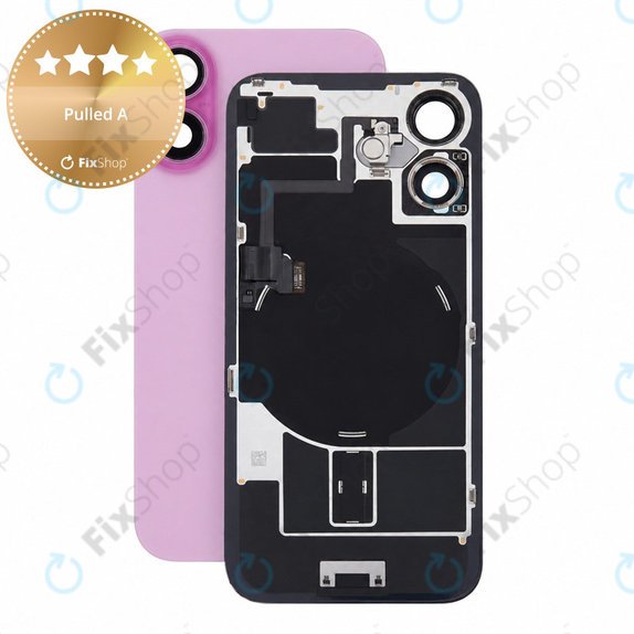 Hátsó ház üveg iPhone 16 készülékhez, Pink, Pulled A