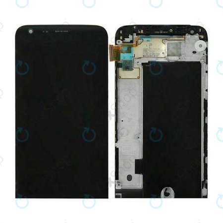 LG G5 H850 - LCD Kijelző + Érintőüveg + Keret (Fekete) - ACQ88809161 Eredeti