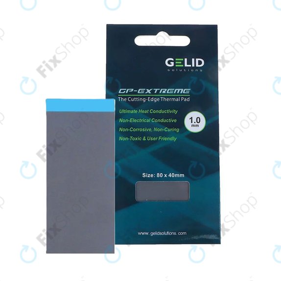 Hővezető pad GELID GP-Extreme, 12 W/mK, 80 × 40 × 1.0mm