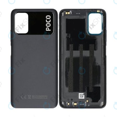 Xiaomi Poco M3 - Akkumulátor Fedőlap (Power Black) - 55050000L39X Genuine Service Pack