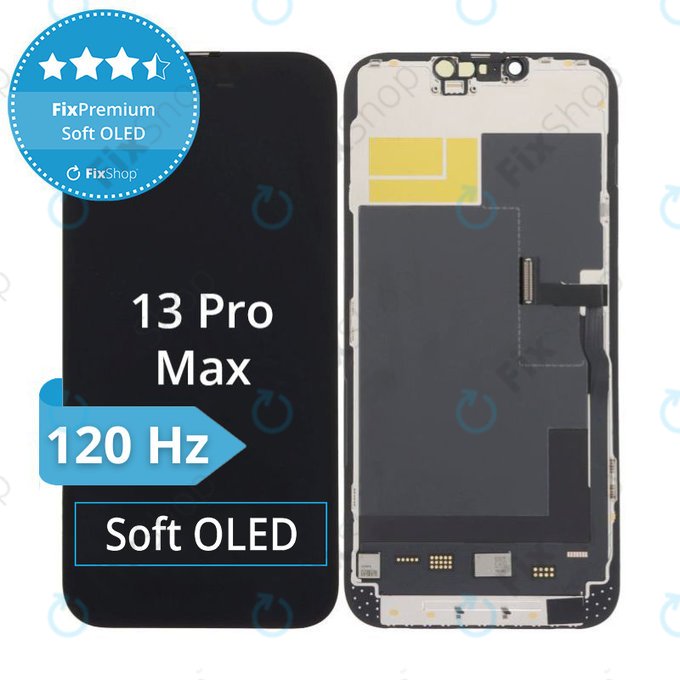 Kijelző Soft OLED iPhone 13 Pro Max - Érintőüveg + Keret, DIAGNOSTIC