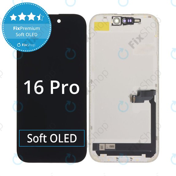 Apple iPhone 16 Pro - LCD Kijelző + Érintőüveg + Keret Soft OLED FixPremium