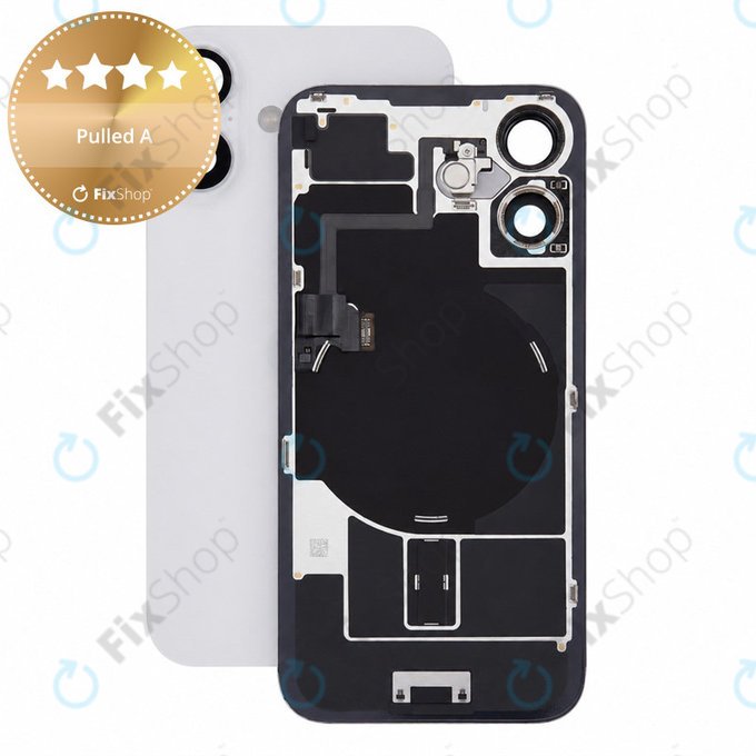 Hátsó ház üveg iPhone 16 készülékhez, White, Pulled A