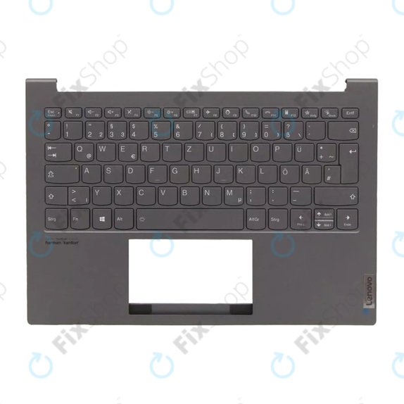 Lenovo ThinkBook 13X ITG - C burkolat (kartámasz) + Billentyűzet DE (Slate Gray) - 77034096 Genuine Service Pack