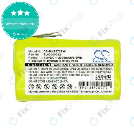 Akkumulátor Makita 6722D, 6723DW, 2000mAh, Ni-MH, 4.8V, TL00000012, HQ