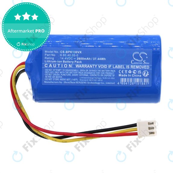 Akkumulátor Evolveo RoboTrex H9, Midea M4, Blaupunkt XPOWER+, 2600mAh, Li-Ion, 14.4V, 6.60.40.05-0, HQ