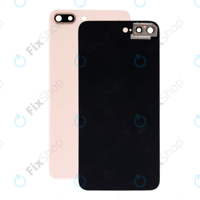Apple iPhone 8 Plus - Hátsó Ház Üveg Kamera Tartóval (Gold)