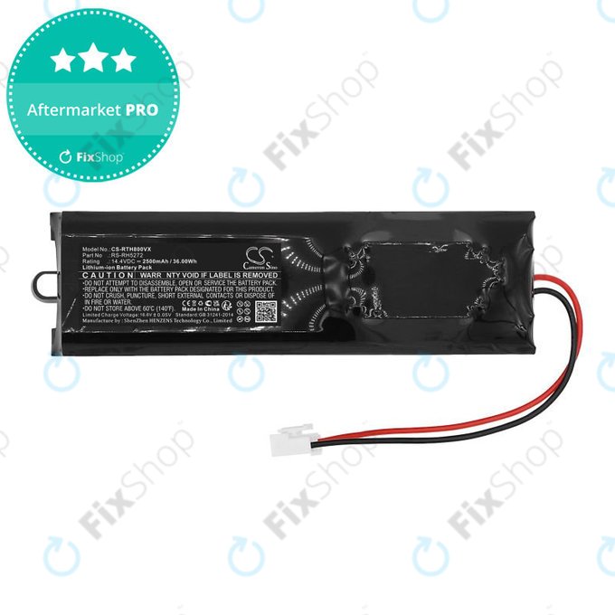 Akkumulátor Rowenta Air Force Extreme, 2500mAh, Li-Ion, 14.4V, RS-RH5272, HQ