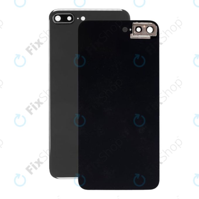 Apple iPhone 8 Plus - Hátsó Ház Üveg Kamera Tartóval (Space Gray)