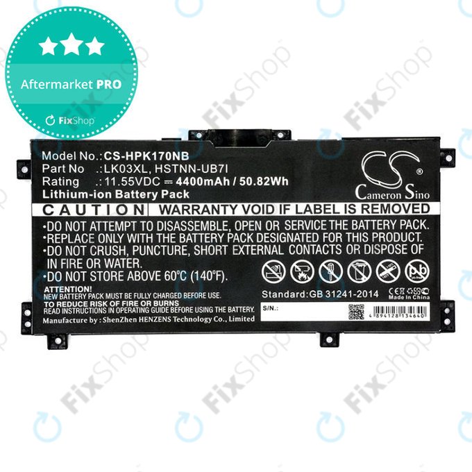 Akkumulátor HP Pavilion X360 15-CR0001NM, 4400mAh, Li-Ion, 11.55V, LK03XL, HQ