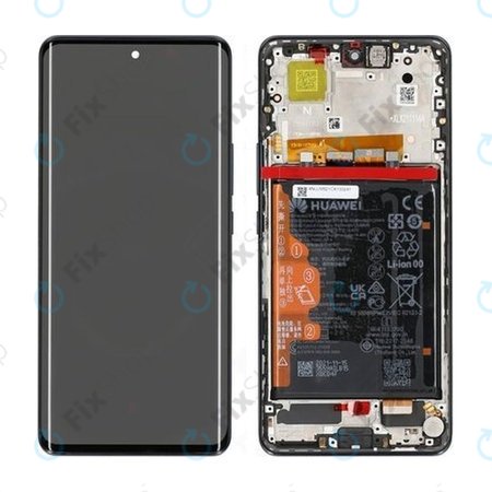 Huawei Nova 9 - LCD Kijelző + Érintőüveg + Keret + Akkumulátor (Black) - 02354NUJ