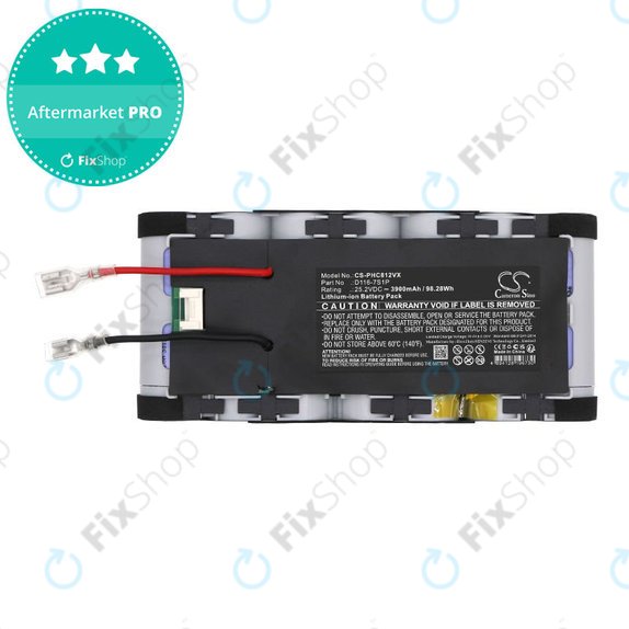 Akkumulátor Philips Aqua Plus 8000, XC8349/01, XW8122/82, 3900mAh, Li-Ion, 25.2V, D116-7S1P, HQ