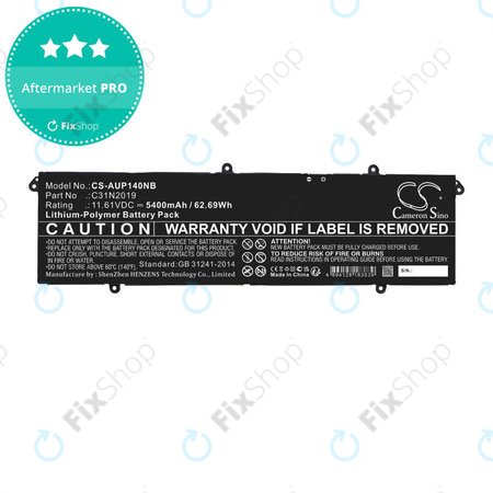 Akkumulátor Asus VivoBook Pro 14, 14X, 15 OLED, 5400mAh, Li-Pol, 11.61V, C31N2019, HQ