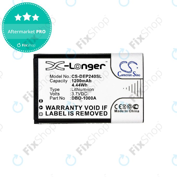Akkumulátor Doro 1370, 1372, 2404, 6040, 1200mAh, Li-ion, 3.7V, DBO-1000A, HQ