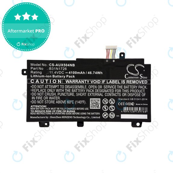Akkumulátor Asus TUF 504, 505, 554, 656, FX504, Tuf Gaming A15, 4100mAh, Li-Ion, 11.4V, B31N1726, HQ