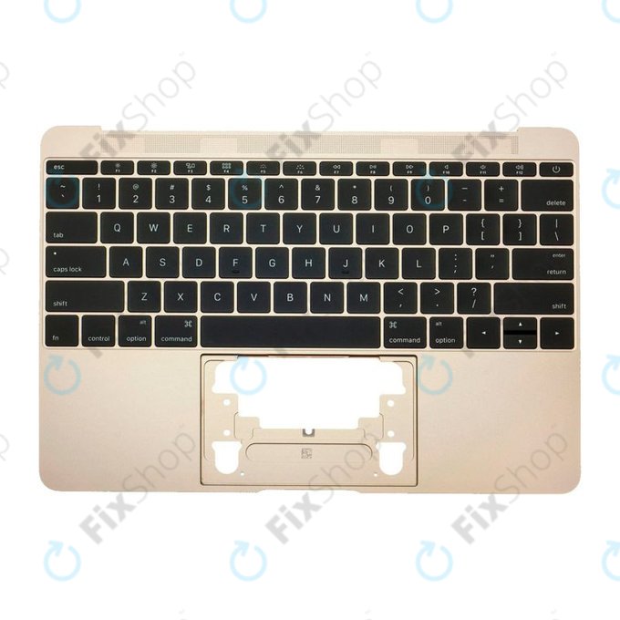Apple MacBook 12" A1534 (Early 2015 - Mid 2017) - Felső Billentyűzet Keret + Billentyűzet US (Gold)