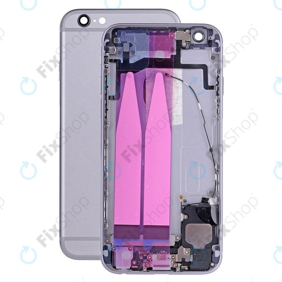 Apple iPhone 6S - Hátsó Ház Apró Alkatrészekkel (Space Gray)