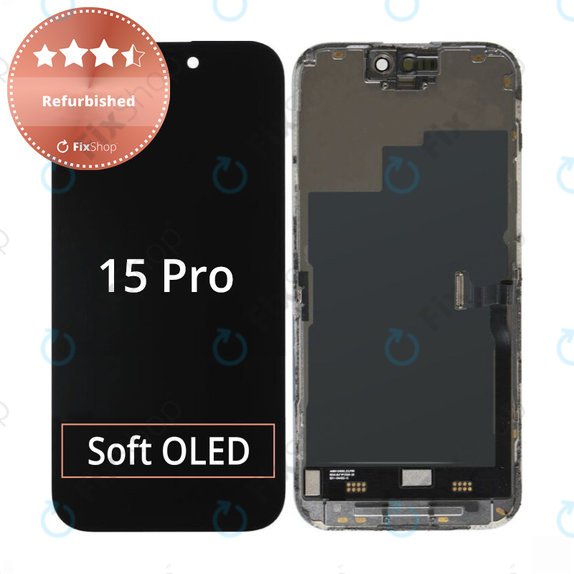 Kijelző iPhone 15 Pro, Érintőüveg kerettel, Refurbished