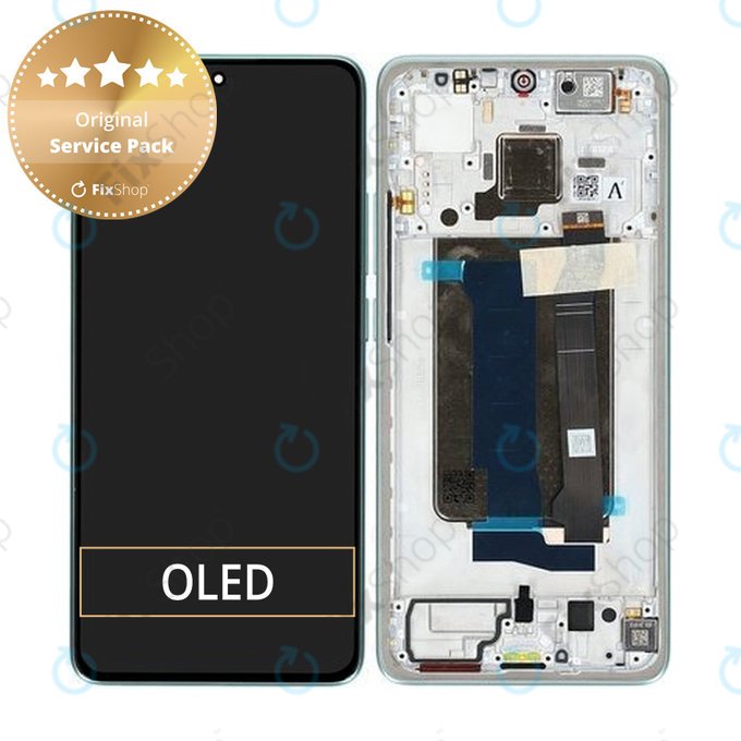 Xiaomi Poco X7 Pro 2412DPC0AG - LCD Kijelző + Érintőüveg + Keret (Green) - 56000200O1000 Genuine Service Pack