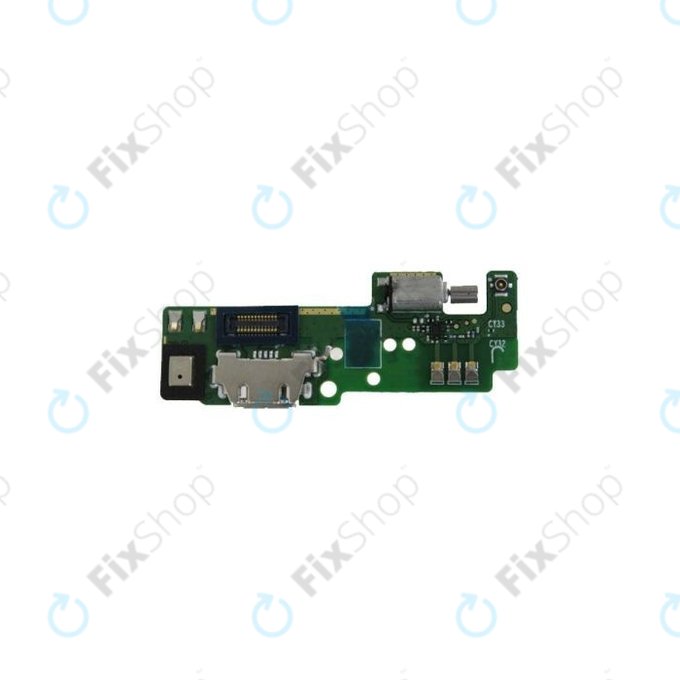 Sony Xperia E5 F3311 - Töltő Csatlakozó + Flex Kábelek + Mikrofon + Rezgőmotor - 78PA4000040 Genuine Service Pack