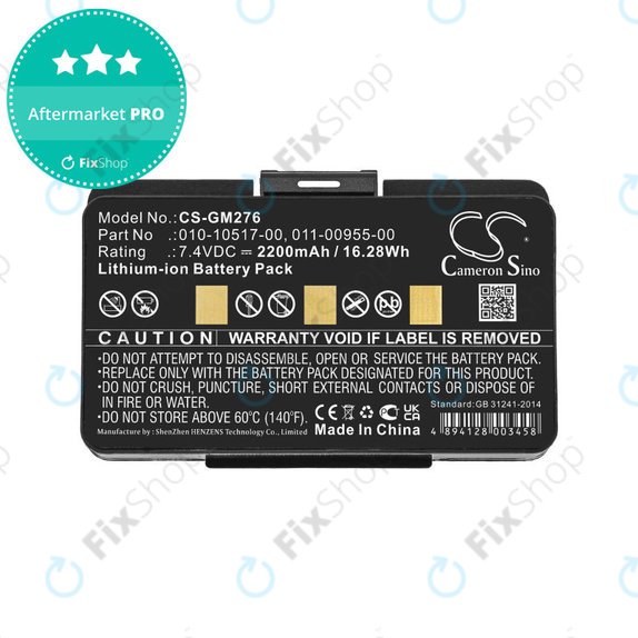 Akkumulátor Garmin GPSMAP 276, 296, 376, 378, 478, 495, 2200mAh, Li-Ion, 7.4V, 010-10517-00, HQ