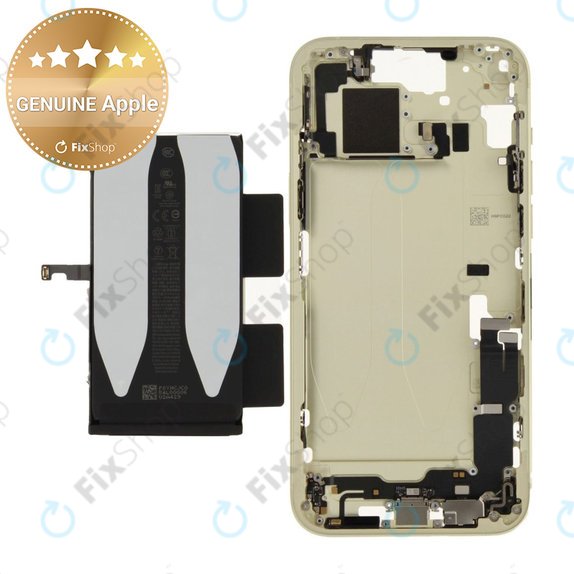 Középső keret akkumulátorral | iPhone 15 Plus | Yellow | ZD076-00676 | Genuine Apple