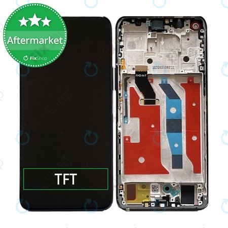Honor 50 Lite - LCD Kijelző + Érintőüveg + Keret (Midnight Black) TFT
