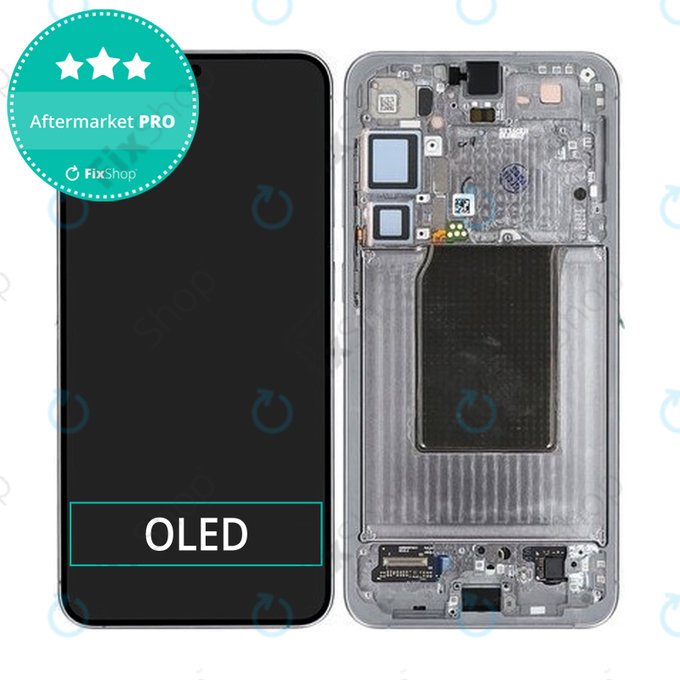 Samsung Galaxy S25 Plus - LCD Kijelző + Érintőüveg + Keret (Silver Shadow) OLED